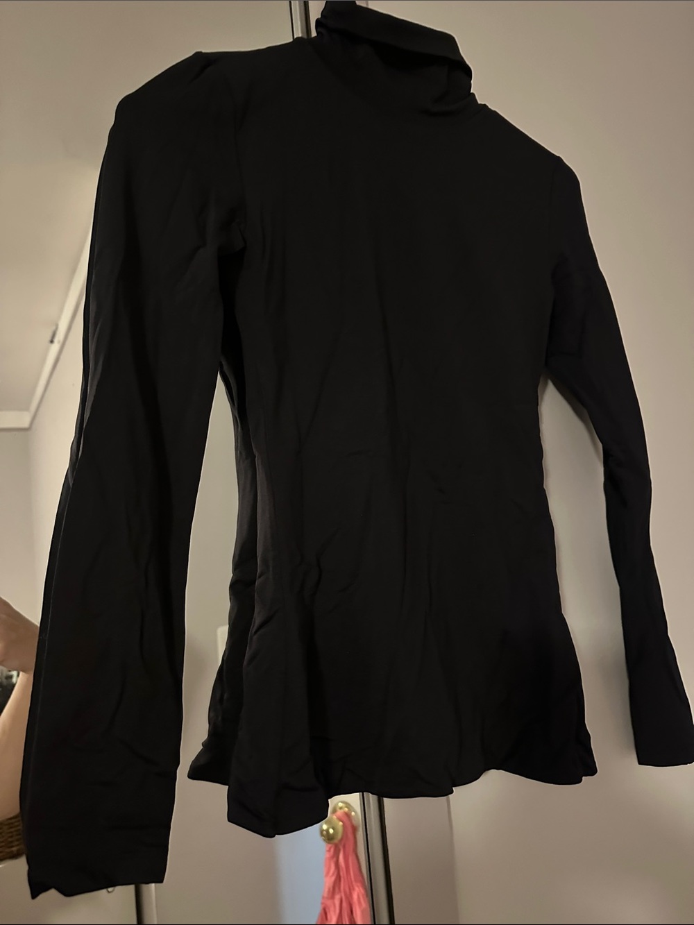 Aritzia Black Long-Sleeve Turtleneck Top